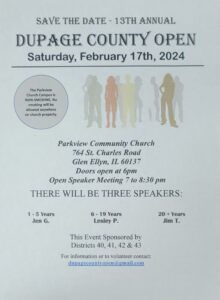 13th Annual Du Page County Open @ Parkview Community Church | Glen Ellyn | Illinois | United States